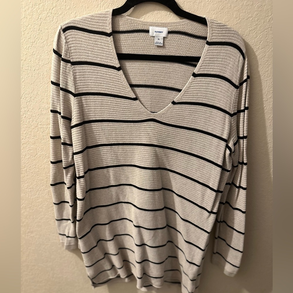 Old Navy Neutral Striped Sweater